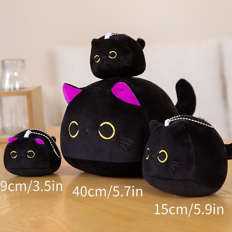 Cute Cat Throw Pillow Soft Cotton Plush Toy For Bedroom & Office Decor