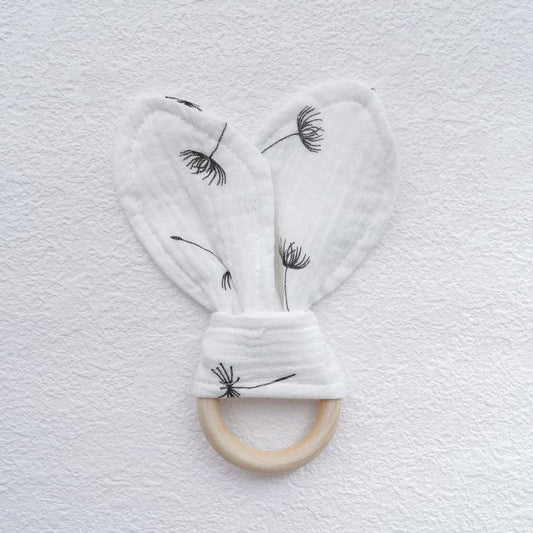 Baby Sleeping Soothing Towel Little Rabbit Gauze Wooden Teether