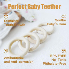 Baby Sleeping Soothing Towel Little Rabbit Gauze Wooden Teether