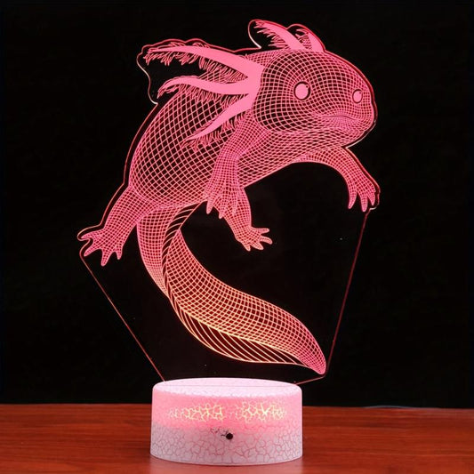 Axolotl Night Light 3D Illusion Lamp 16 Colors with Remote