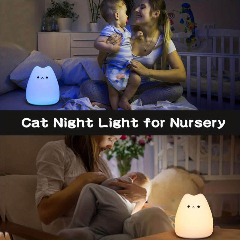 Cat Lamp Night Light For Girls Bedroom Kitty Lamp Birthday For Kids Baby Toddler