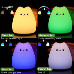 Cat Lamp Night Light For Girls Bedroom Kitty Lamp Birthday For Kids Baby Toddler
