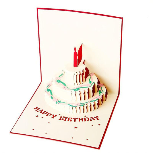 3D Happy Birthday Pop up Greetings Postcards with Envelope - Kids Boys Girls