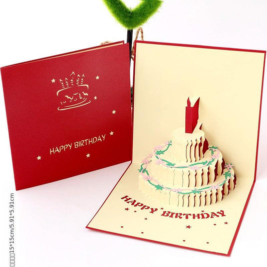 3D Happy Birthday Pop up Greetings Postcards with Envelope - Kids Boys Girls