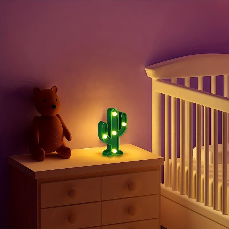 LED Cactus Light Table Night Lamp Mini Bedroom Lamp For Kids' Room