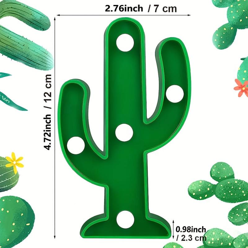 LED Cactus Light Table Night Lamp Mini Bedroom Lamp For Kids' Room