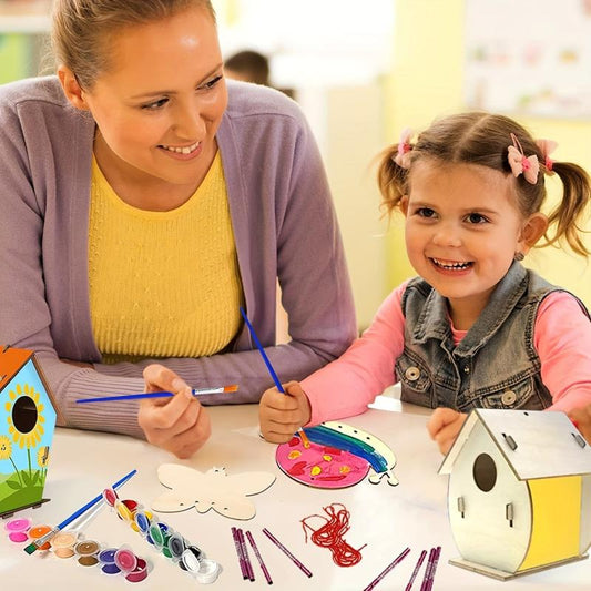 DIY Bird House Wind Chime Kids Crafts Craft Kits for Girls Boys Painting Kits