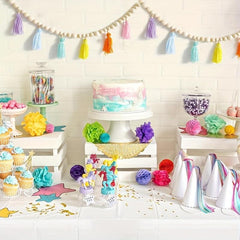 Boho Tassel Garland Wooden Beads Banner Party Decoration