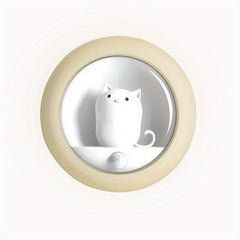 Cat Smart Motion Sensor LED Night Light, USB Rechargeable