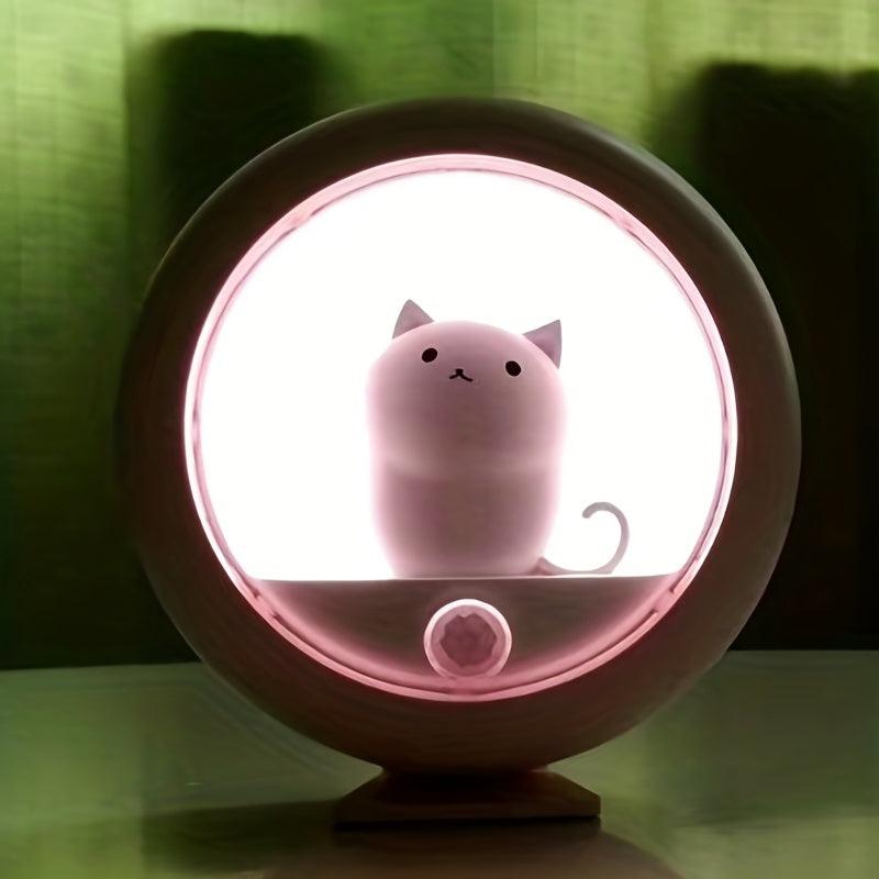 Cat Smart Motion Sensor LED Night Light, USB Rechargeable