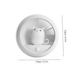 Cat Smart Motion Sensor LED Night Light, USB Rechargeable