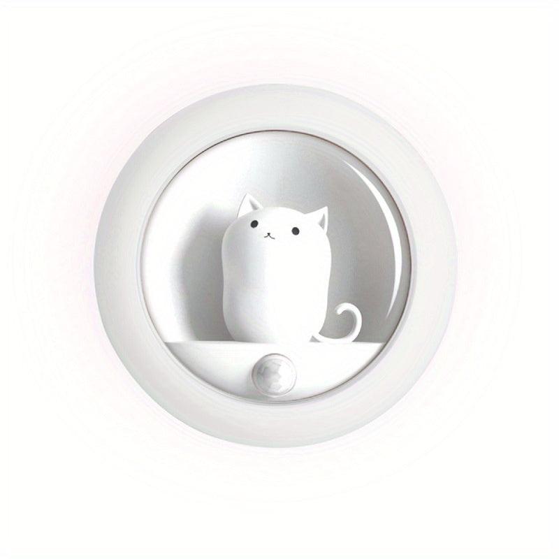 Cat Smart Motion Sensor LED Night Light, USB Rechargeable