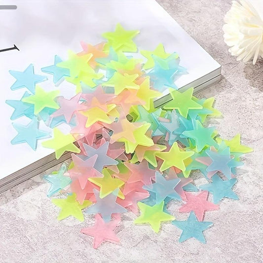 100pcs Star Luminous Stickers for Kids' Room Decor