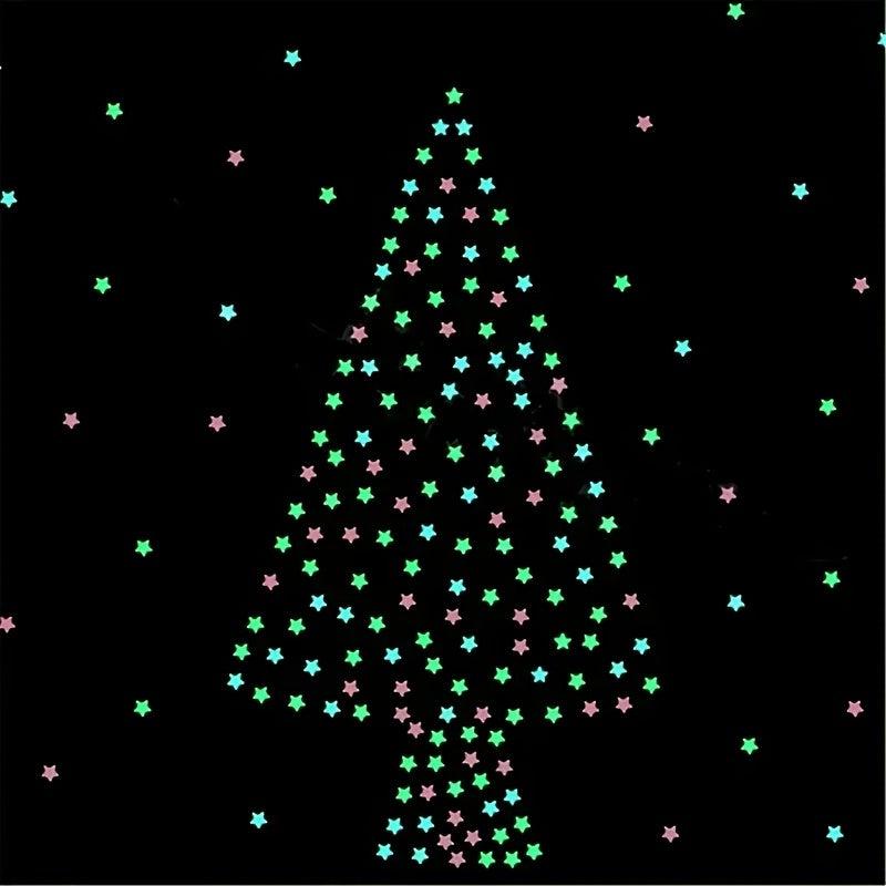 100pcs Star Luminous Stickers for Kids' Room Decor