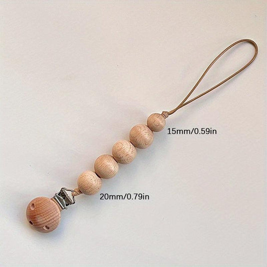 Wooden Baby Pacifier Clip Chain for Boys and Girls