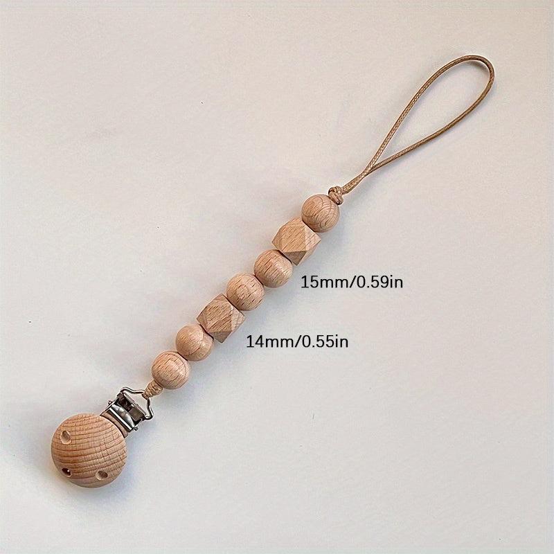 Wooden Baby Pacifier Clip Chain for Boys and Girls