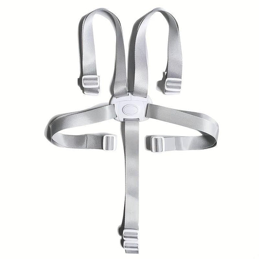 Adjustable 5 Point High Chair Safety Belt Gray Youngsters & Youngsters Seat
