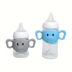 Cute Elephant Silicone Bottle Handle for Infants 0-3 Years