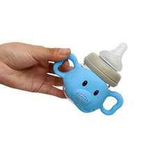 Cute Elephant Silicone Bottle Handle for Infants 0-3 Years
