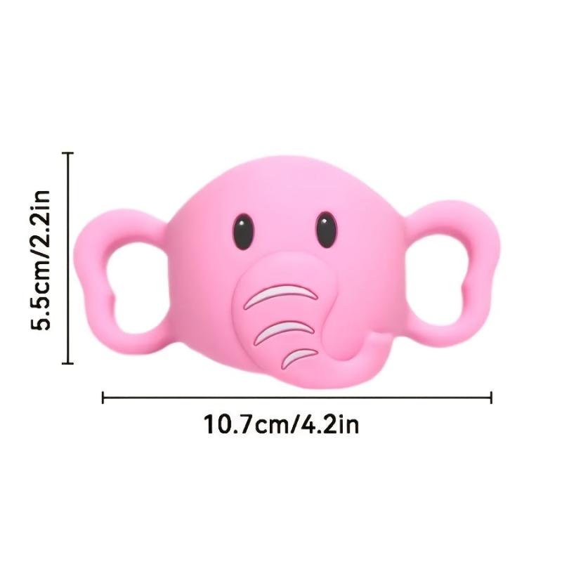 Cute Elephant Silicone Bottle Handle for Infants 0-3 Years