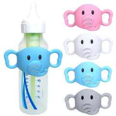 Cute Elephant Silicone Bottle Handle for Infants 0-3 Years