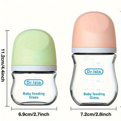 90ml 160ml Glass Milk Bottle Durable Safe Feeding Bottle