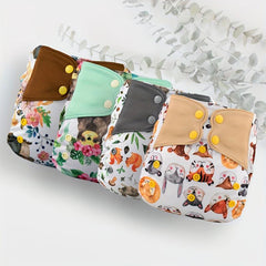 4pcs Lion Cartoon Doodle Animal Training Diapers