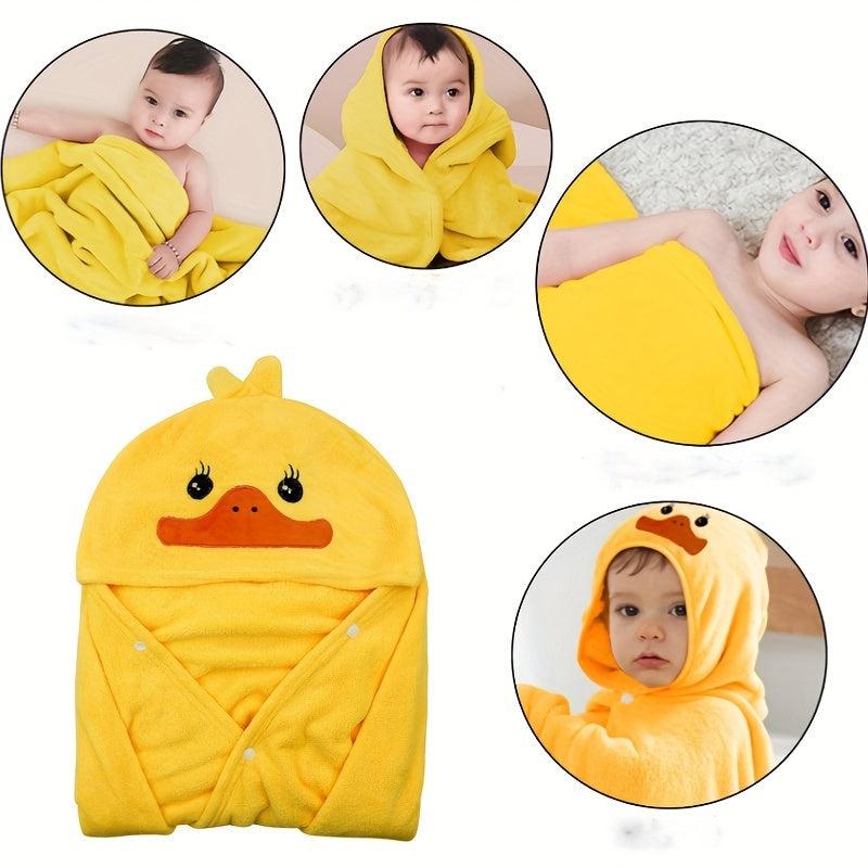 Kids Yellow Duck Hooded Bath Towel 55x27.5 inches
