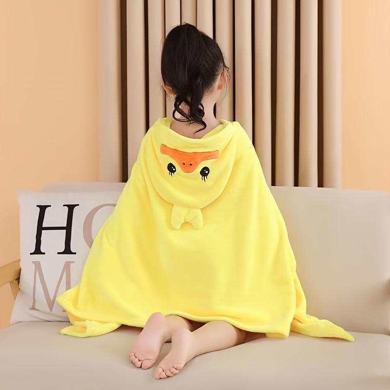 Kids Yellow Duck Hooded Bath Towel 55x27.5 inches