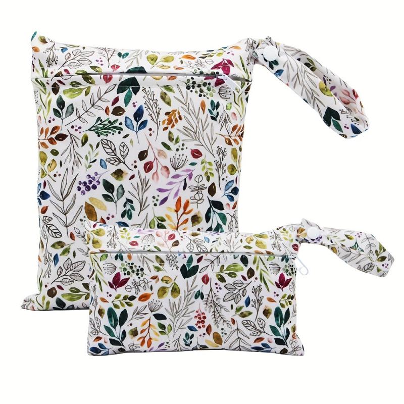 Boho Leaves Print Wet & Dry Bag for Travel Beach Pool Gym