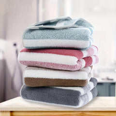 8pcs Coral Velvet Towel Set Household Bath Hand Face Guest Square Towel Co