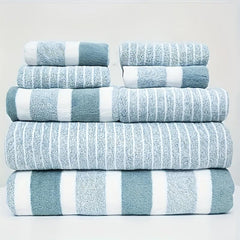 8pcs Coral Velvet Towel Set Household Bath Hand Face Guest Square Towel Co