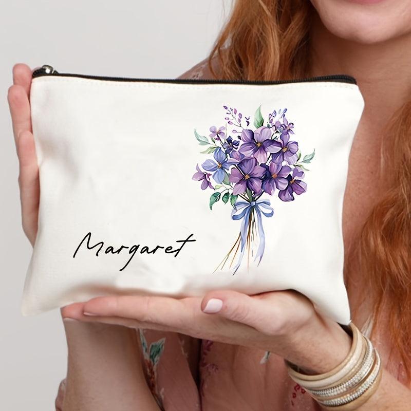 September Birth Month Flower Bouquet Makeup Bag