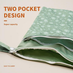 Reusable Waterproof Wet Dry Bag for Swimsuits & Cloth Diapers with Handle