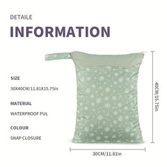 Reusable Waterproof Wet Dry Bag for Swimsuits & Cloth Diapers with Handle