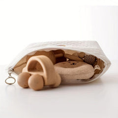 Bear Mom Travel Pouch Diaper Storage Bag Makeup Organizer