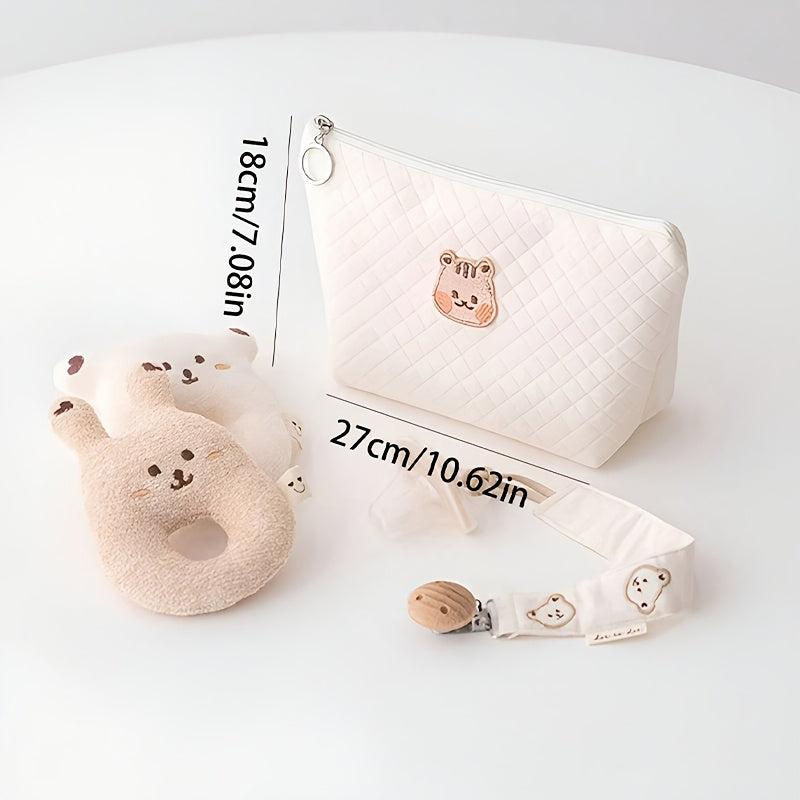 Bear Mom Travel Pouch Diaper Storage Bag Makeup Organizer