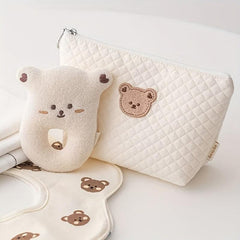 Bear Mom Travel Pouch Diaper Storage Bag Makeup Organizer