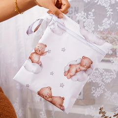 Cloth Diaper Bag Lightweight Polyester Storage Bag with Zipper for Swimming Gym