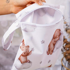 Cloth Diaper Bag Lightweight Polyester Storage Bag with Zipper for Swimming Gym