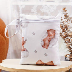 Cloth Diaper Bag Lightweight Polyester Storage Bag with Zipper for Swimming Gym