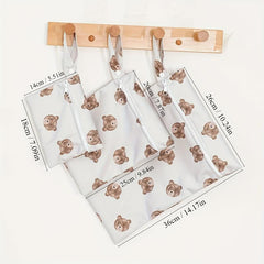 3pcs Washable Bags with Pocket for Travel Storage Wet Items