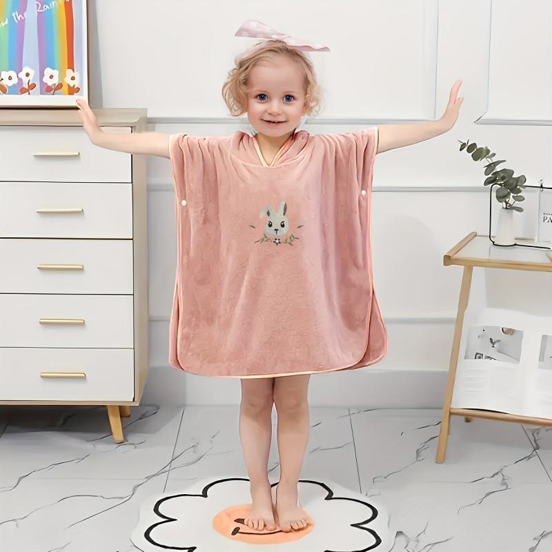 Kids Quick Dry Hooded Bath Towel Soft Wrap Animal Hand Wash