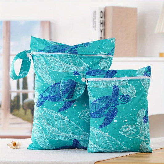 2pcs Wet Dry Bags for Baby Cloth Diapers & Swimsuits