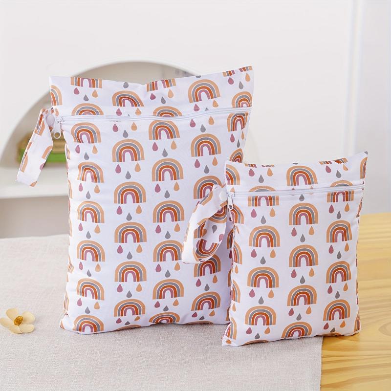 2pcs Wet Dry Bags for Baby Cloth Diapers & Swimsuits