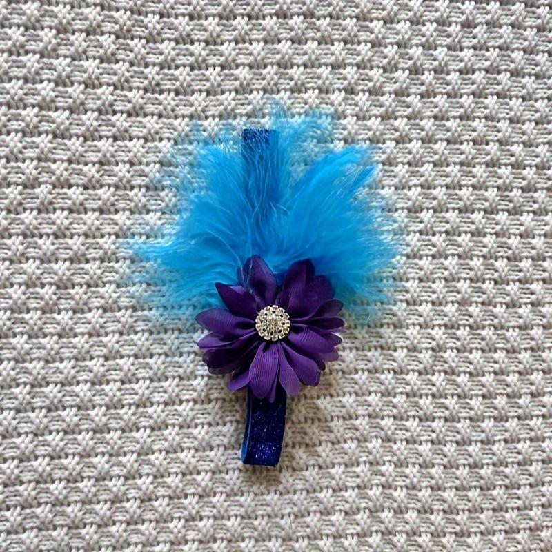Purple Ballet Tutu & Headband Set - Floral Accent