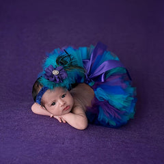 Purple Ballet Tutu & Headband Set - Floral Accent