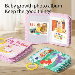 Soft Cloth Dinosaur Photo Book for Youngsters