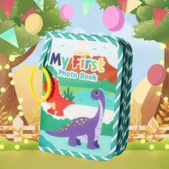 Soft Cloth Dinosaur Photo Book for Youngsters