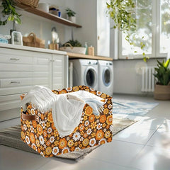2pcs Retro Pattern Watermelon Mushroom Eye Storage Basket